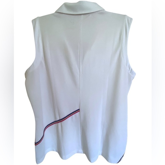 EP PRO SPORT White Polo Collared w/ Pink Green Blue Shirt Detail XL Sporty NWOT - Picture 4 of 10